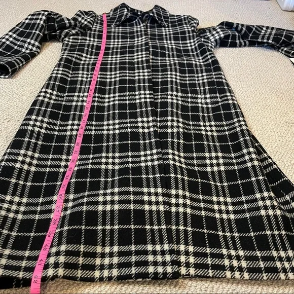 NWT Coat Black & White Plaid - Picture 10 of 11
